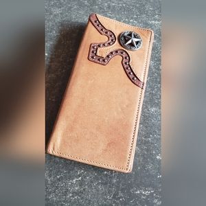 Montana West Lone Star Collection Wallet Brown - Star Concho - MWL-W037BR